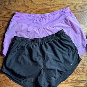 Nike Women's Athletic Shorts in Black and Lavender
